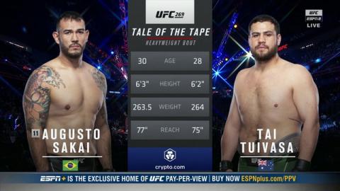 UFC 269 - Augusto Sakai vs. Tai Tuivasa - Dec 11, 2021
