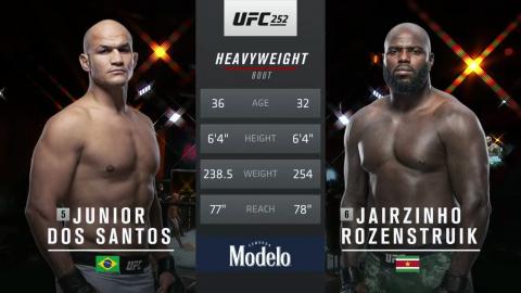 UFC 252: Junior Dos Santos vs Jairzinho Rozenstruik - Aug 16, 2020
