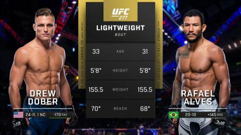 UFC 277: Drew Dober vs Rafael Alves - Jul 31, 2022