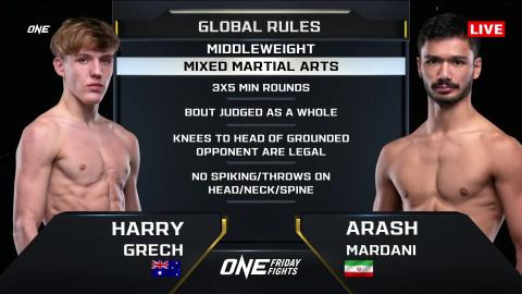 ONE Friday Fights 2 - Arash Mardani vs Harry Grech - Jan 27, 2023