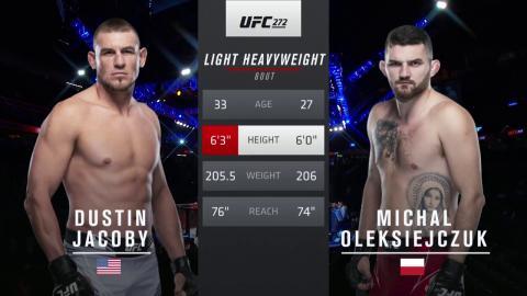 UFC 272 - Dustin Jacoby vs Michal Oleksiejczuk