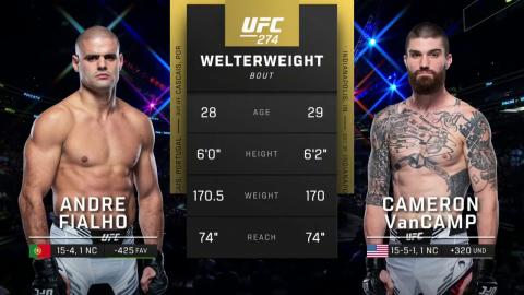 UFC 274 : Andre Fialho vs Cameron VanCamp - May 7, 2022