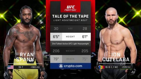 UFCFN : Ryan Spann vs Ion Cutelaba - May 14, 2022