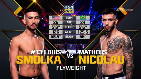 UFC 219 - Louis Smolka vs Matheus Nicolau - Dec 30, 2017