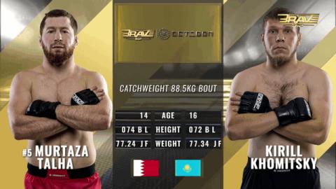 Brave CF 62 - Murtaza Talha Ali vs Kirill Khomitsky - Sep 30, 2022