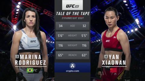 UFC 272 - Marina Rodriguez vs Yan Xiaonan - March 6, 2022