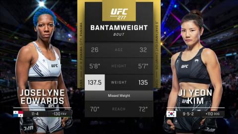 UFC 277: Joselyne Edwards vs Ji Yeon Kim - Jul 31, 2022