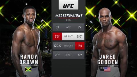 UFCFN 194 - Randy Brown vs Jared Gooden - Oct 9, 2021