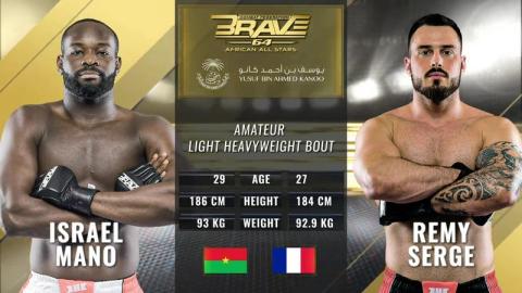 Brave CF 64 - Remy Serge vs Israel Mano - Oct 22, 2022