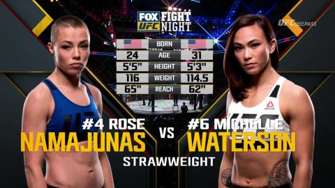UFC on Fox 24 - Rose Namajunas vs Michelle Waterson-Gomez - Apr 15, 2017