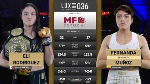 LUX 36 - Fernanda Muñoz vs Elizabeth Rodríguez - 06 October, 2023