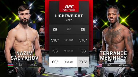 UFC Vegas 77 - Nazim Sadykhov vs Terrance McKinney - July 15, 2023