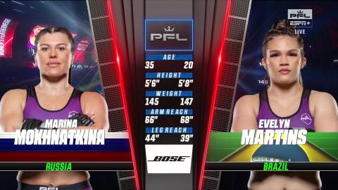 PFL 5 Regular Season - Marina Mokhnatkina vs Evelyn Martins - June 16, 2023