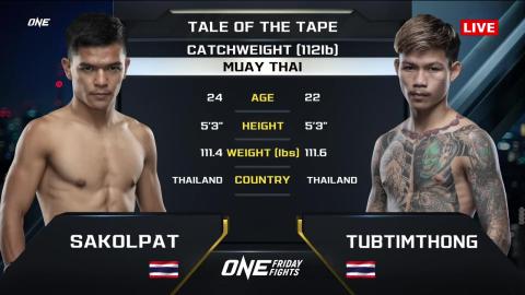 One Friday Fights 33 - T. Sor Jor Lekmuangnon vs Sakolpat ChotBangsaen - September 14, 2023