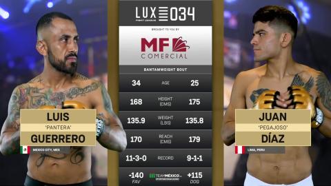 Lux Fight League 34 - Juan Díaz vs Luis Guerrero - July 20, 2023