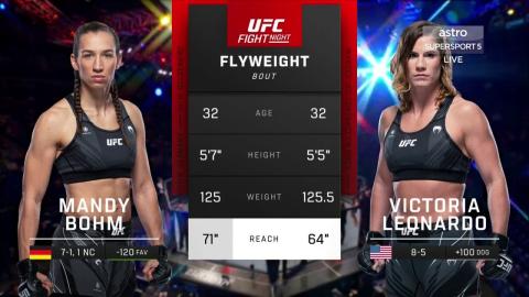UFCFN 208 : Mandy Bohm vs Victoria Leonardo - Jul 23, 2022