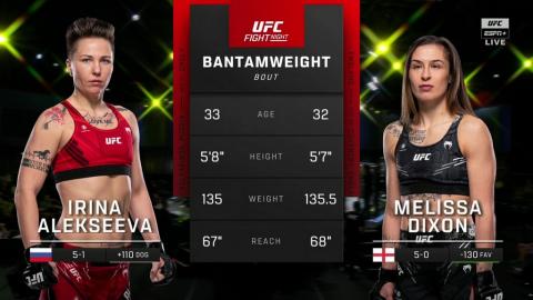 UFC Fight Night 230 - Irina Alekseeva vs Melissa Dixon - 14 October, 2023