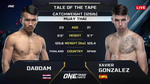 One Friday Fights 28 - Xavier Gonzalez vs Dabdam Thongtawee - August 11, 2023