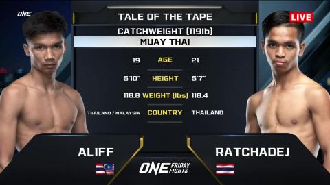 One Friday Fights 24 - Aliff Sor Dechapan vs Ratchadej TNmuaythai - July 06, 2023