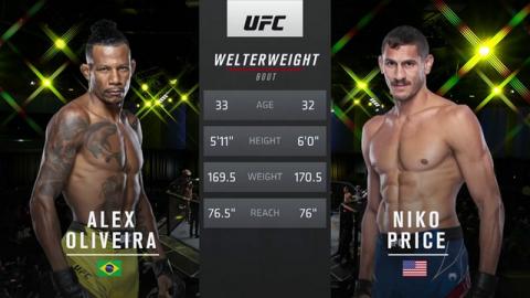 UFC - Alex Oliveira vs. Niko Price - Oct 02, 2021