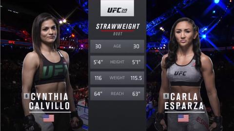 UFC 219 - Cynthia Calvillo vs Carla Esparza - Dec 30, 2017