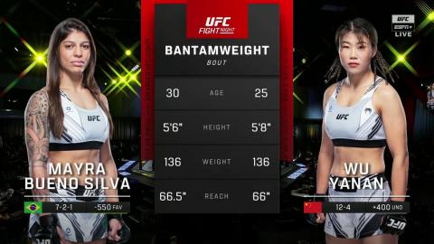 UFC on ESPN 34 - Mayra Bueno Silva vs Wu Yanan - Apr 16, 2022