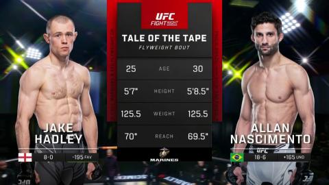 UFCFN : Jake Hadley vs Allan Nascimento - May 14, 2022