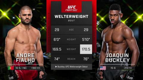 UFC Fight Night - Andre Fialho vs Joaquin Buckley - May 21, 2023