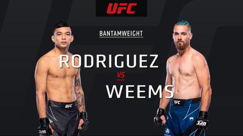 UFC Fight Night 213 - Christian Rodriguez vs Joshua Weems - Oct 30, 2022