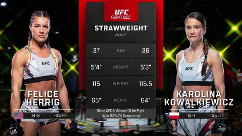 UFCFN 207 : Felice Herrig vs Karolina Kowalkiewicz - June 4, 2022