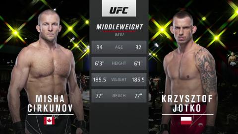 UFCFN 193 - Misha Cirkunov vs Krzysztof Jotko - Oct 2, 2021
