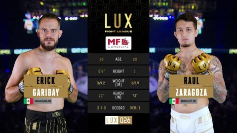 LUX 26 - Raul Zaragoza vs Erick Garibay - Sep 02, 2022