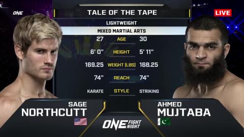 ONE Fight Night 10 - Sage Northcutt vs Ahmed Mujtaba - May 5, 2023