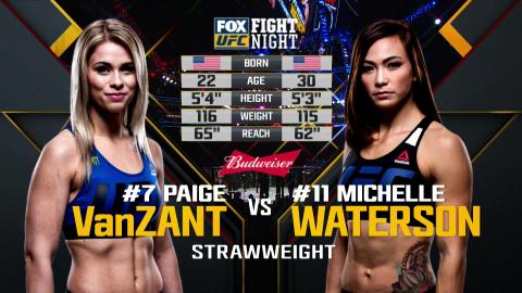 UFC on Fox 22 - Paige VanZant vs Michelle Waterson-Gomez - Dec 18, 2016