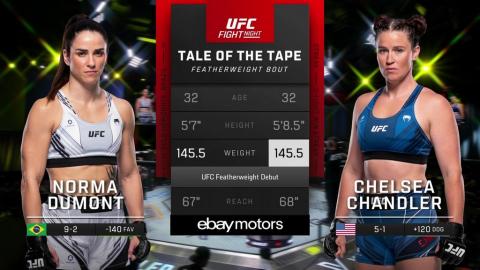 UFC Vegas 77 - Norma Dumont vs Chelsea Chandler - July 15, 2023