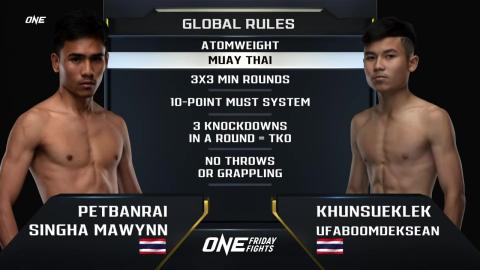 ONE Friday Fights 1 - Khunsueklek UFAboomdeksian vs Petchbanrai Singmawynn - Jan 20, 2023