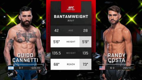 UFC Fight Night 211 - Guido Cannetti vs Randy Costa - Oct 01, 2022