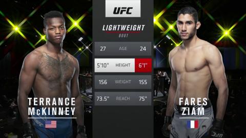 UFC Fight Night 202 - Terrance McKinney vs. Fares Ziam - Feb 26, 2022
