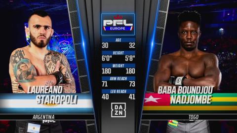 PFL Europe 3 - Laureano Staropoli vs Baba Boundjou Nadjombe - September 29, 2023