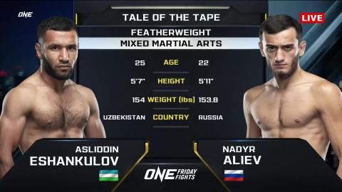 One Friday Fights 24 - Asliddin Eshankulov vs Nadir Aliev - July 06, 2023