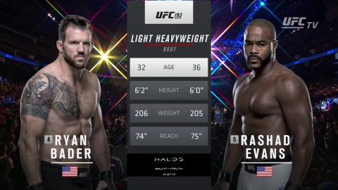 UFC 192 - Ryan Bader vs Rashad Evans - Oct 3, 2015