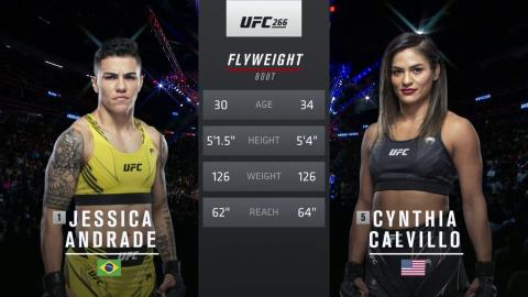UFC 266 : Jessica Andrade vs Cynthia Calvillo - Sep 26, 2021