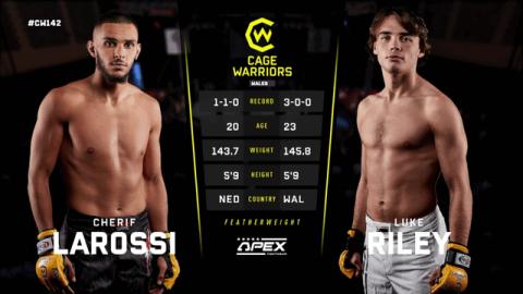 Cage Warriors 142 - Luke Riley vs Cherif Larossi - Aug 13, 2022