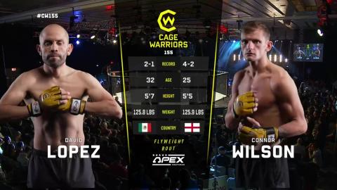 Cage Warriors 155 - David Lòpez vs Connor Wilson - June 1, 2023