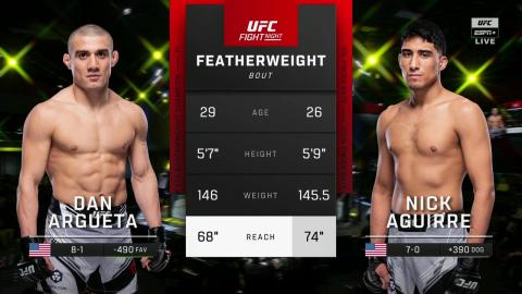 UFC Fight Night 217 - Dan Argueta vs Nick Aguirre - Jan 14, 2023