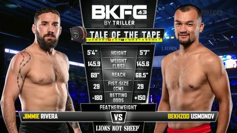 BKFC 43 - Jimmie Rivera vs Bekhzod Usmonov - May 18, 2023