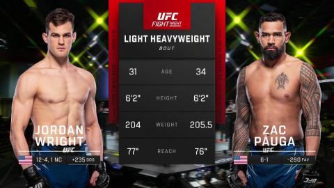 UFC Fight Night 219 - Jordan Wright vs Zac Pauga - Feb 18, 2023