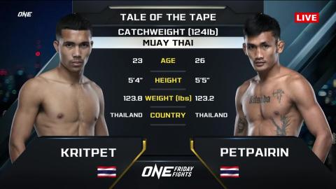 One Friday Fights 32 - P. SorJor TongPrachin vs Kritpetch PK.Saenchai - September 7, 2023
