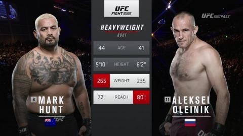 UFC Fight Night 136 - Aleksei Oleinik vs Mark Hunt - Sep 15, 2018