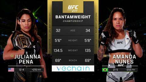 UFC 277: Julianna Pena vs Amanda Nunes 2 - Jul 31, 2022